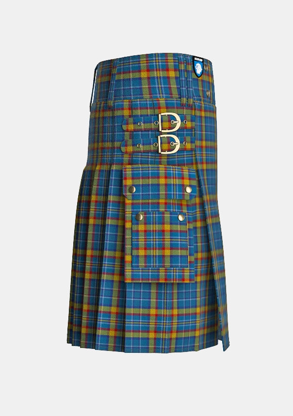 Utility_Healy_Tartan_6236_kilt_right_image_with_pleated_design_and_adjustable_buckles_for_men