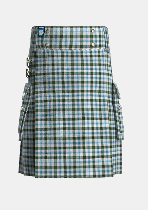 Utility_Henderson_Dress_1_Tartan_2549_kilt_front_image_with_pleated_design_and_adjustable_buckles_for_men