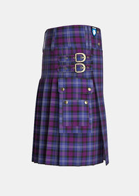 Utility_Heritage_of_Scotland_tartan_7300_kilt_right_image_with_pleated_design_and_adjustable_buckles_for_men