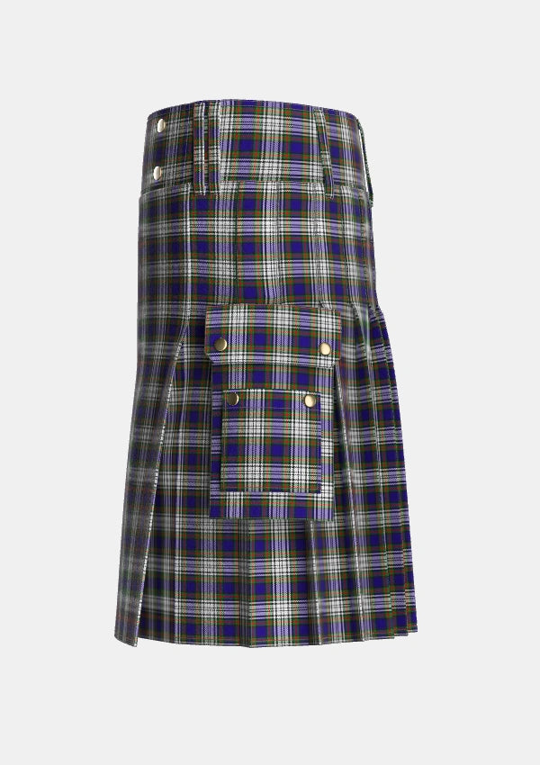 Utility_Highfield_Dress_Tartan_4183_kilt_left_image_with_pleated_design_and_adjustable_buckles_for_men