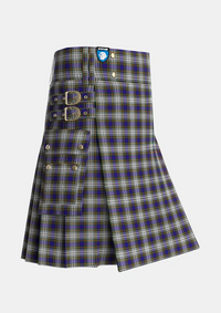 Utility_Highfield_Dress_Tartan_4183_kilt_side_image_with_pleated_design_and_adjustable_buckles_for_men