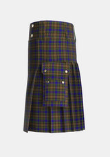 Utility_Highfield_Hunting_Tartan_4182_kilt_left_image_with_pleated_design_and_adjustable_buckles_for_men