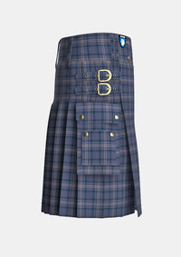 Utility_Highland_Sky_tartan_6825_kilt_right_image_with_pleated_design_and_adjustable_buckles_for_men