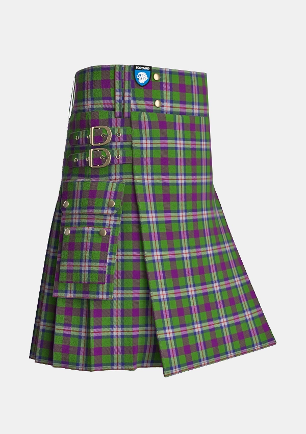 Utility_Hobbs_Tartan_13241_kilt_side_image_with_pleated_design_and_adjustable_buckles_for_men