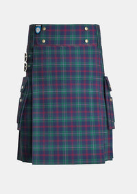 Utility_Hogg_A_Tartan_12989_kilt_front_image_with_pleated_design_and_adjustable_buckles_for_men