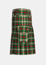 Utility_Hohenzollern_Staff_Tartan_7154_kilt_left_image_with_pleated_design_and_adjustable_buckles_for_men