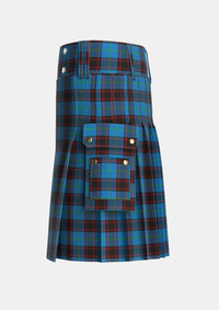 Utility_Home_Clans_Originaux_Tartan_128_kilt_left_image_with_pleated_design_and_adjustable_buckles_for_men