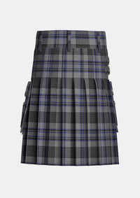 Utility_Hood_Tartan_6480_kilt_back_image_with_pleated_design_and_adjustable_buckles_for_men
