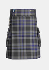 Utility_Hood_Tartan_6480_kilt_front_image_with_pleated_design_and_adjustable_buckles_for_men