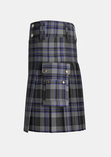 Utility_Hood_Tartan_6480_kilt_left_image_with_pleated_design_and_adjustable_buckles_for_men