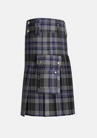 Utility_Hood_Tartan_6480_kilt_left_image_with_pleated_design_and_adjustable_buckles_for_men