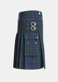Utility_Hope_Vere_Weir_Tartan_320_kilt_right_image_with_pleated_design_and_adjustable_buckles_for_men
