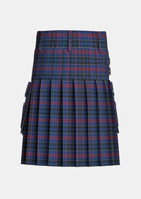 Utility_Hopkins_Tartan_3233_kilt_back_image_with_pleated_design_and_adjustable_buckles_for_men