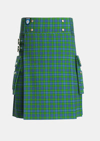 Utility_Hosey_Tartan_7040_kilt_front_image_with_pleated_design_and_adjustable_buckles_for_men