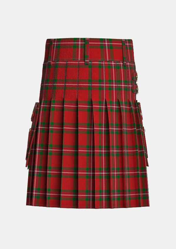 Utility_Howard_Vincent_Tartan_11067_kilt_back_image_with_pleated_design_and_adjustable_buckles_for_men