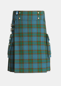Utility_Hughes_Interconnection_Int_Tartan_6037_kilt_front_image_with_pleated_design_and_adjustable_buckles_for_men