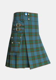 Utility_Hughes_Interconnection_Int_Tartan_6037_kilt_side_image_with_pleated_design_and_adjustable_buckles_for_men