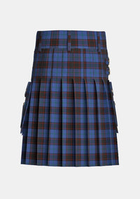 Utility_Hume_tartan_127_kilt_back_image_with_pleated_design_and_adjustable_buckles_for_men