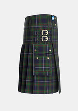Utility_Humphries_Personal_Tartan_5225_kilt_right_image_with_pleated_design_and_adjustable_buckles_for_men