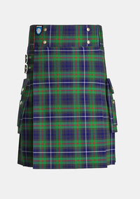 Utility_Humphries_Tartan_5225_kilt_front_image_with_pleated_design_and_adjustable_buckles_for_men