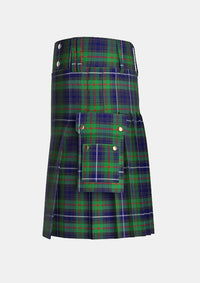 Utility_Humphries_Tartan_5225_kilt_left_image_with_pleated_design_and_adjustable_buckles_for_men