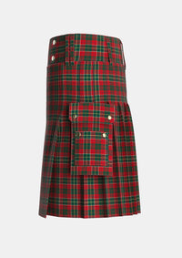 Utility_Hunter_USA_Tartan_5230_kilt_left_image_with_pleated_design_and_adjustable_buckles_for_men