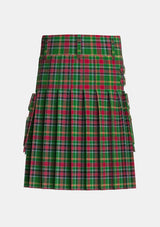 Utility_Hunter_Wilsons_Tartan_1866_kilt_back_image_with_pleated_design_and_adjustable_buckles_for_men