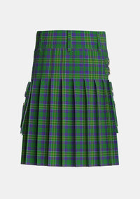 Utility_Hunter_of_Hunterston_Tartan_719_kilt_back_image_with_pleated_design_and_adjustable_buckles_for_men