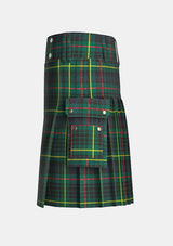 Utility_Hunting_Stewart_Tartan_kilt_left_image_with_pleated_design_and_adjustable_buckles_for_men