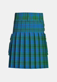 Utility_Hutton_Ancient_Tartan_kilt_back_image_with_pleated_design_and_adjustable_buckles_for_men