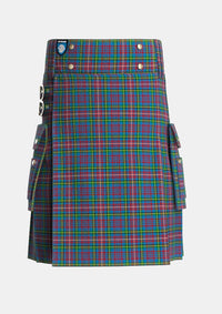 Utility_Hyndman_Tartan_2134_kilt_front_image_with_pleated_design_and_adjustable_buckles_for_men