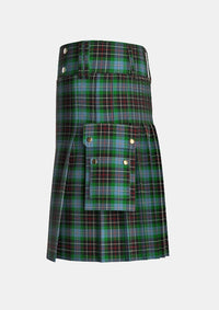 Utility_Hyslop_Hunting_Tartan_2137_kilt_left_image_with_pleated_design_and_adjustable_buckles_for_men