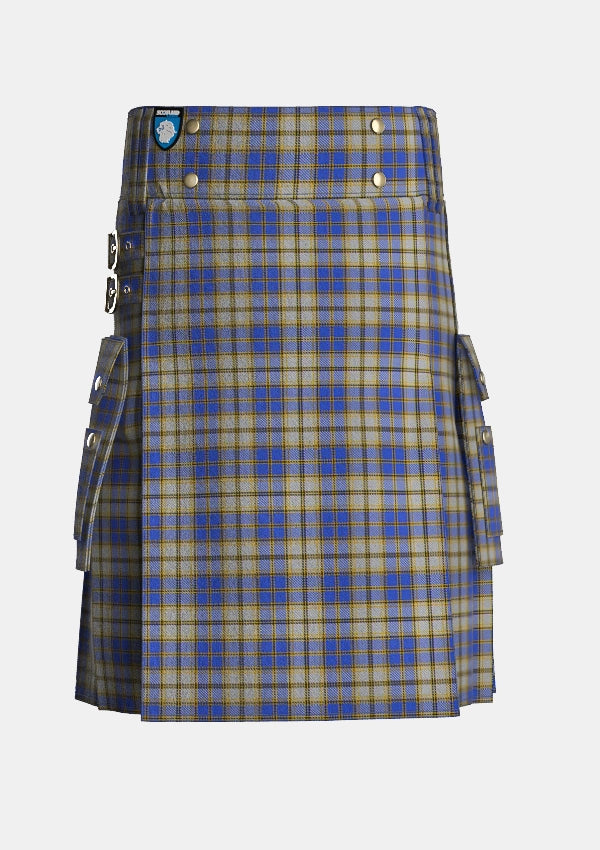 Utility_Independence_Tartan_2285_kilt_front_image_with_pleated_design_and_adjustable_buckles_for_men