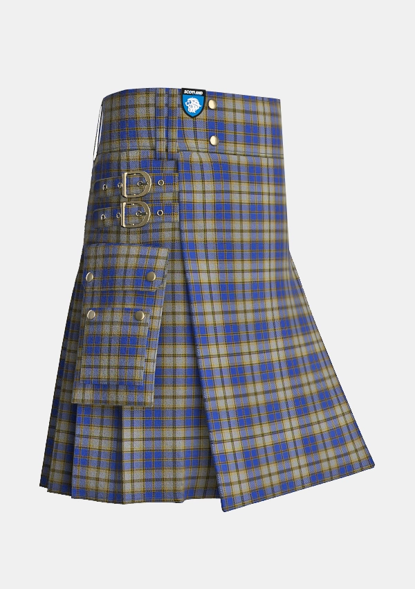 Utility_Independence_Tartan_2285_kilt_side_image_with_pleated_design_and_adjustable_buckles_for_men