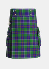 Utility_Inkster_Tartan_2310_kilt_front_image_with_pleated_design_and_adjustable_buckles_for_men