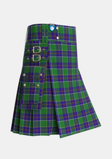Utility_Inkster_Tartan_2310_kilt_side_image_with_pleated_design_and_adjustable_buckles_for_men