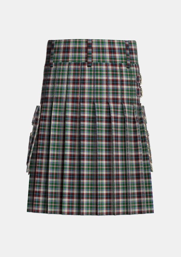 Utility_Innes_Dress_Tartan_360_kilt_back_image_with_pleated_design_and_adjustable_buckles_for_men