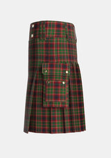 Utility_Innes_of_Cowie_Tartan_353_kilt_left_image_with_pleated_design_and_adjustable_buckles_for_men