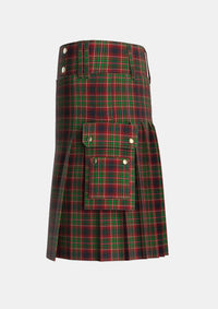 Utility_Innes_of_Cowie_Tartan_353_kilt_left_image_with_pleated_design_and_adjustable_buckles_for_men