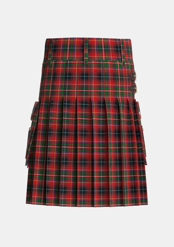 Utility_Innes_of_Moray_Tartan_3387_kilt_back_image_with_pleated_design_and_adjustable_buckles_for_men