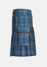 Utility_International_Weavers_Tartan_13739_kilt_left_image_with_pleated_design_and_adjustable_buckles_for_men