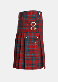 Utility_Inverness_tartan_1438_kilt_right_image_with_pleated_design_and_adjustable_buckles_for_men