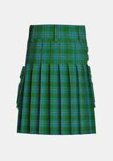 Utility_Irving_of_Bonshaw_tartan_2609_kilt_back_image_with_pleated_design_and_adjustable_buckles_for_men