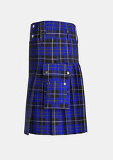 Utility_Island_of_Barbados_Tartan_12888_kilt_left_image_with_pleated_design_and_adjustable_buckles_for_men
