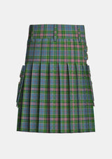 Utility_Isle_of_Man_Tartan_3832_kilt_back_image_with_pleated_design_and_adjustable_buckles_for_men