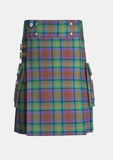 Utility_Isle_of_Skye_tartan_2155_kilt_front_image_with_pleated_design_and_adjustable_buckles_for_men
