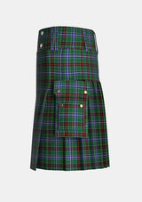 Utility_James_Tartan_2456_kilt_left_image_with_pleated_design_and_adjustable_buckles_for_men