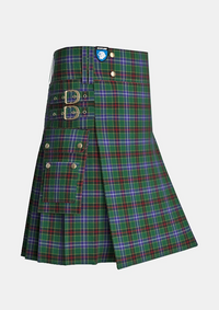 Utility_James_Tartan_2456_kilt_side_image_with_pleated_design_and_adjustable_buckles_for_men