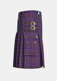Utility_James_of_Wales_Tartan_5736_kilt_right_image_with_pleated_design_and_adjustable_buckles_for_men