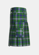 Utility_Johnston_Dress_Dalgleish_Tartan_5308_kilt_left_image_with_pleated_design_and_adjustable_buckles_for_men